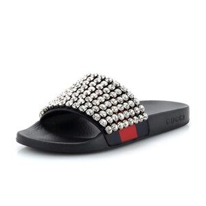 Gucci crystal slides